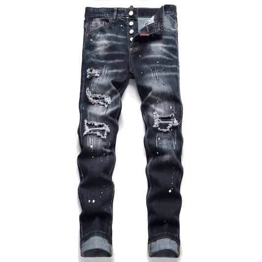 DSQ2 New 2026 Men's Ink Splash Jeans